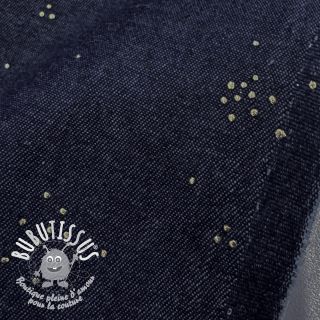 Tissu coton JEANS Glitter small dots