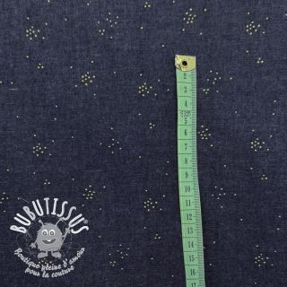 Tissu coton JEANS Glitter small dots