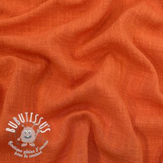 Tissu coton SLUB WASHED terra