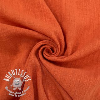 Tissu coton SLUB WASHED terra