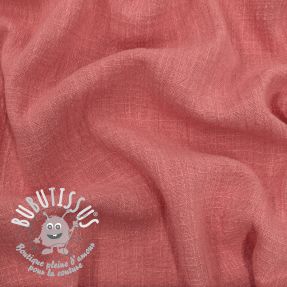 Tissu coton SLUB WASHED rose