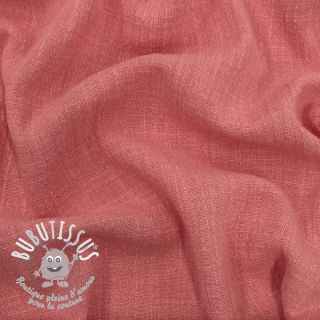 Tissu coton SLUB WASHED rose