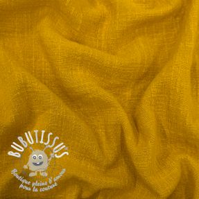 Tissu coton SLUB WASHED ochre