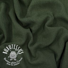 Tissu coton SLUB WASHED army green
