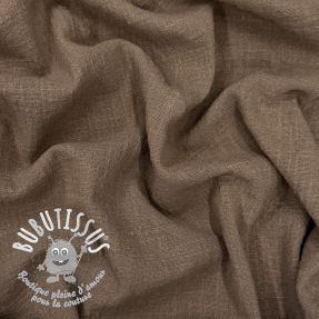 Tissu coton SLUB WASHED taupe