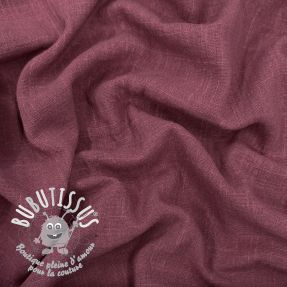Tissu coton SLUB WASHED mauve
