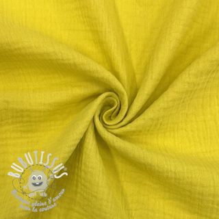 Tissu double gaze/mousseline banana ORGANIC