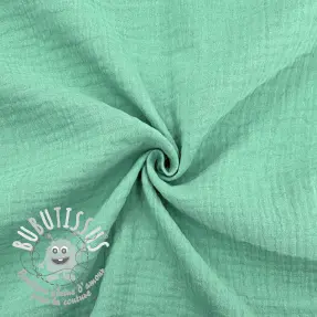 Tissu double gaze/mousseline peppermint ORGANIC