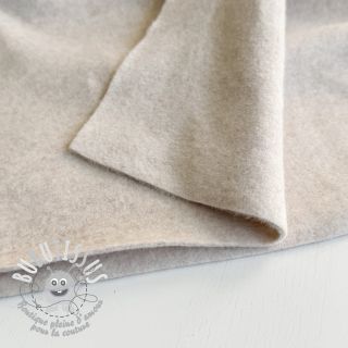 Fleece COTTON beige melange ORGANIC