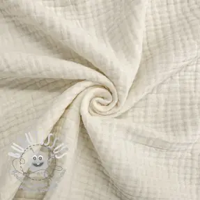 Tissu double gaze/mousseline butter ORGANIC