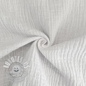 Tissu double gaze/mousseline white ORGANIC