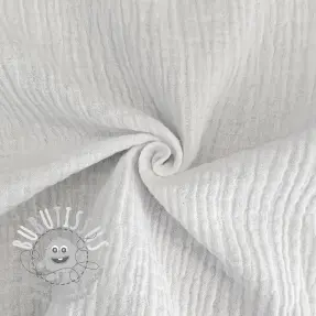 Tissu double gaze/mousseline white ORGANIC