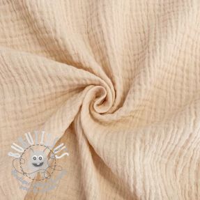 Tissu double gaze/mousseline cream ORGANIC
