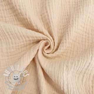 Tissu double gaze/mousseline cream ORGANIC