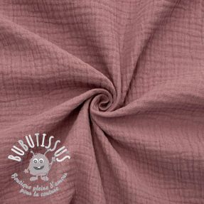 Tissu double gaze/mousseline light lilac ORGANIC