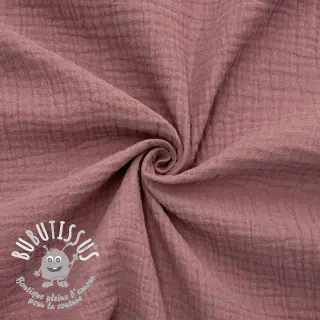 Tissu double gaze/mousseline light lilac ORGANIC