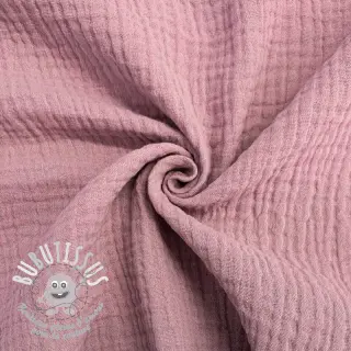 Tissu double gaze/mousseline lilac ORGANIC