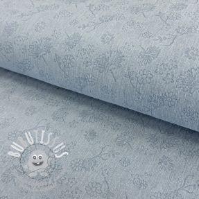 JEANS 9,5 OZ Embossed Flowers light blue