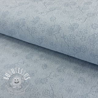 JEANS 9,5 OZ Embossed Flowers light blue