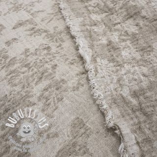 Tissu coton Lin JACQUARD Buttercup flowers