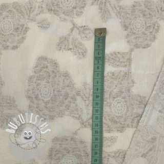 Tissu coton Lin JACQUARD Peony flowers