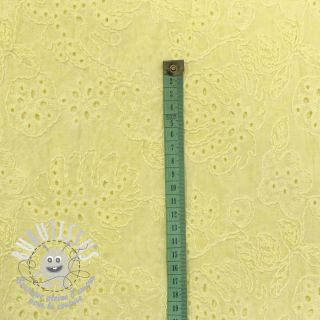 Tissu coton VOILE EMBROIDERY Vintage yellow