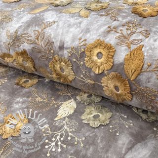 Tissu coton TIE DYE EMBROIDERY Poppy design F