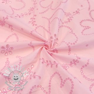 Tissu coton VOILE Puffy light pink
