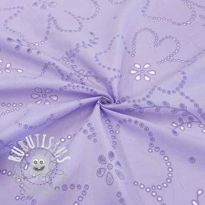 Tissu coton VOILE Puffy purple