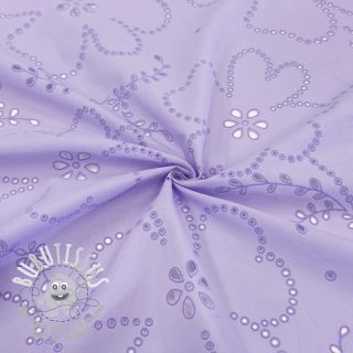 Tissu coton VOILE Puffy purple