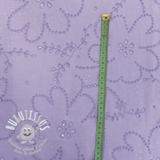 Tissu coton VOILE Puffy purple