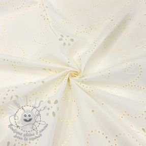 Tissu coton VOILE Puffy off white