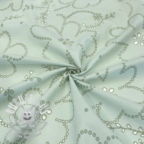 Tissu coton VOILE Puffy mint