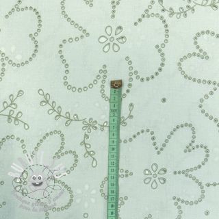 Tissu coton VOILE Puffy mint