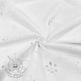 Tissu coton VOILE Puffy white