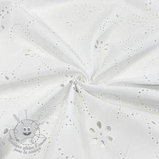 Tissu coton VOILE Puffy white
