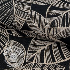 Tissu déco jacquard Malia noir lin