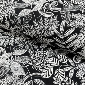 Tissu déco jacquard Valerian allover noir