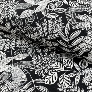Tissu déco jacquard Valerian allover noir