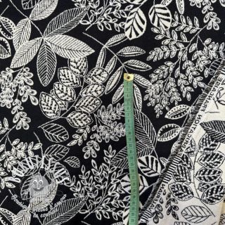 Tissu déco jacquard Valerian allover noir