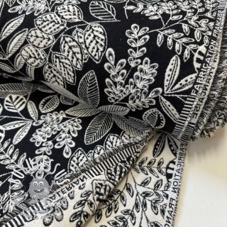 Tissu déco jacquard Valerian allover noir