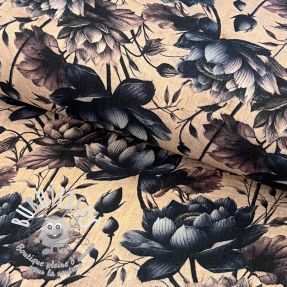 Tissu double gaze/mousseline Dreamy flowers design B digital print