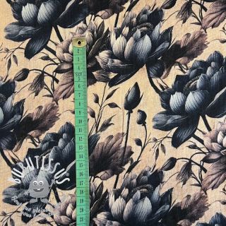 Tissu double gaze/mousseline Dreamy flowers design B digital print