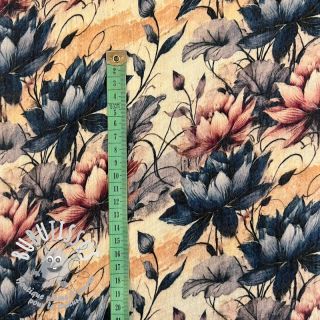Tissu double gaze/mousseline Dreamy flowers design E digital print