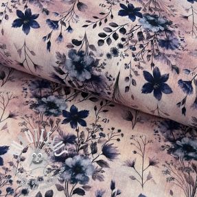 Tissu double gaze/mousseline Stylish flowers design B digital print