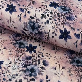 Tissu double gaze/mousseline Stylish flowers design B digital print