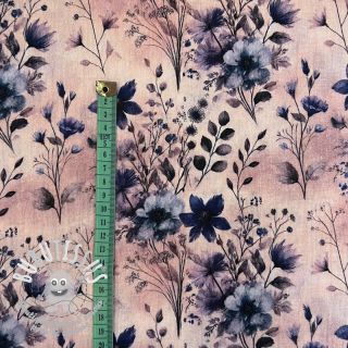 Tissu double gaze/mousseline Stylish flowers design B digital print