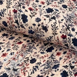 Tissu double gaze/mousseline Flower sea design E digital print