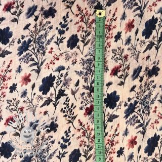 Tissu double gaze/mousseline Flower sea design E digital print