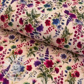 Tissu double gaze/mousseline Flower sea design A digital print
